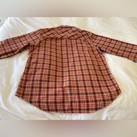 True Religion | Cayman Military Flannel Mens Size XXL | Orange/Red - Picture 8 of 10